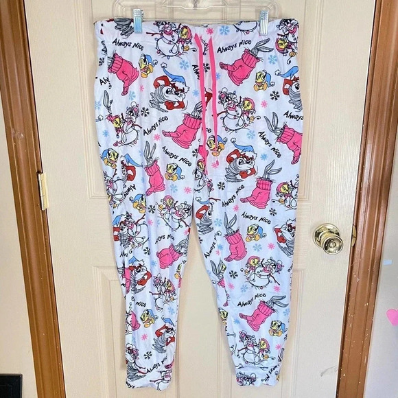 Soft and comfortable novel print sweatpants girl/women size L(12-14) - Picture 1 of 4